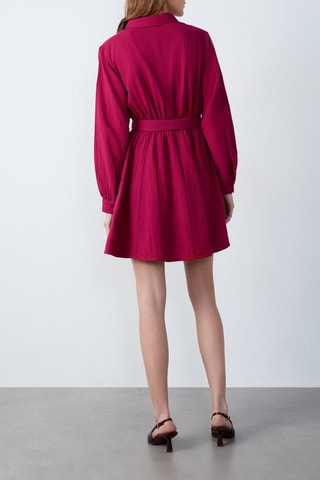 Robe chemise Essentiel - Rouge framboise