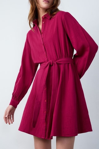 Robe chemise Essentiel - Rouge framboise