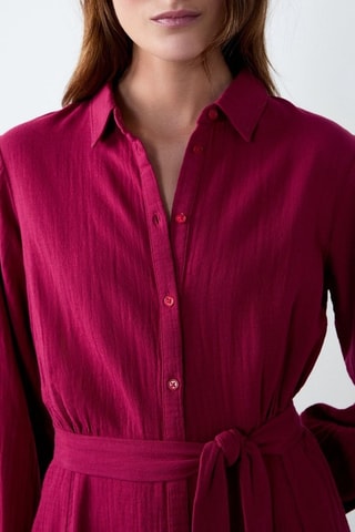 Robe chemise Essentiel - Rouge framboise