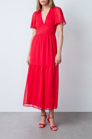Robe midi On the guest liste - Rouge