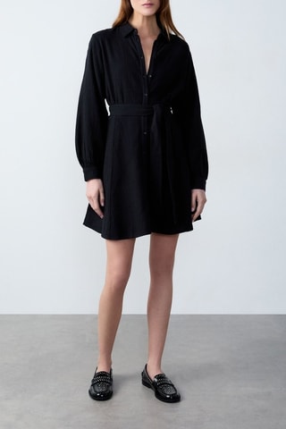 Robe chemise Essentiel - Noir