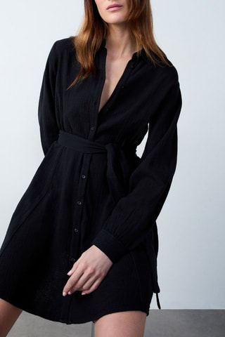 Robe chemise Essentiel - Noir
