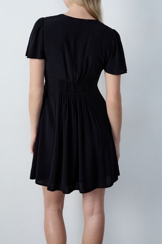 Robe chemise Capsule Fleurs - Noir