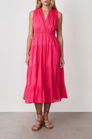 Robe midi Vintage St Tropze - Rose
