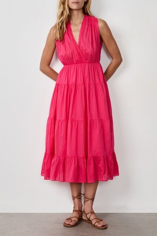 Robe midi Vintage St Tropze - Rose