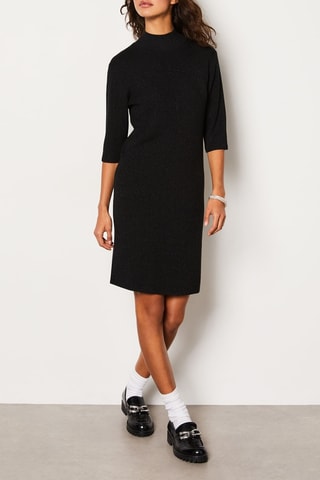 Robe pull en laine - Noir