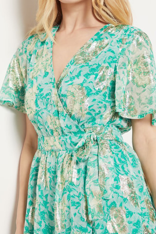 Robe portefeuille - Vert - Etam