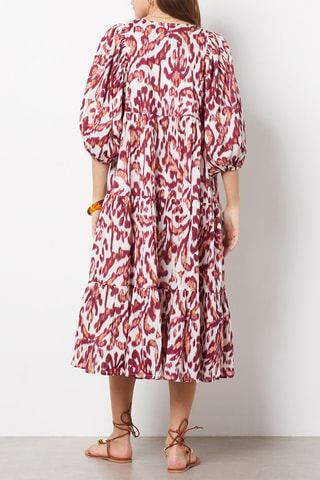 Robe Aliciimp - Rouge brique et blanc - Etam