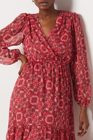 Robe midi - Rouge - Etam
