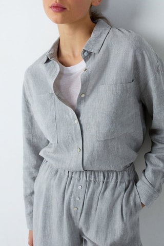 Chemisier en lin Isame - Gris