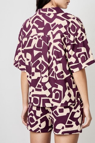 Chemisier en lin Vintage St Tropez - Violet