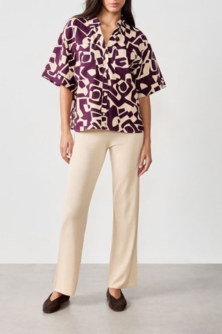 Chemisier en lin Vintage St Tropez - Violet