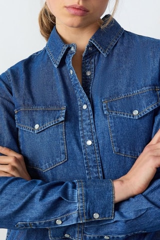 Chemisier en jean Cowboy - Bleu foncé