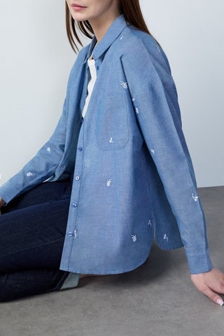 Chemisier Capsule - Bleu cobalt