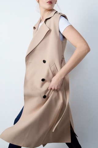 Trench sans manches Rdv au studio - Beige