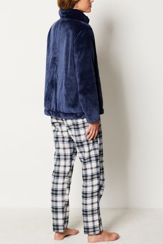 Pyjama 3 pièces Lawrence - Bleu marine et blanc