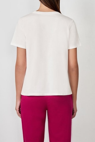 T-shirt Vintage St Tropez - Blanc et orange