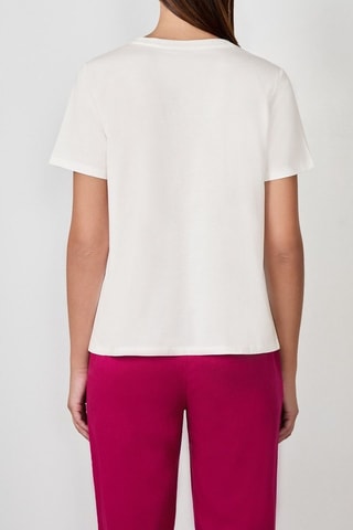 T-shirt Vintage St Tropez - Blanc et orange