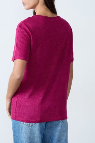 T-shirt en lin S26-Indispensables - Bordeaux