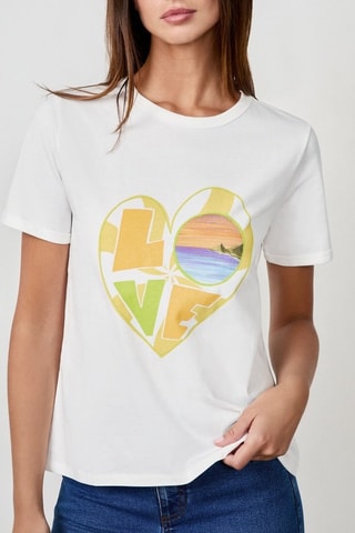 T-shirt Craty Retreat - Blanc