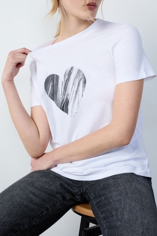 T-shirt Abstract Poetry - Blanc