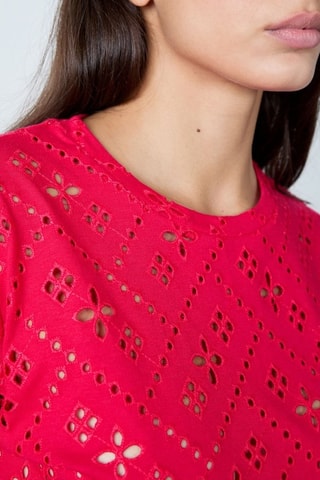 T-shirt en broderie anglaise Mordern Gypset - Rouge