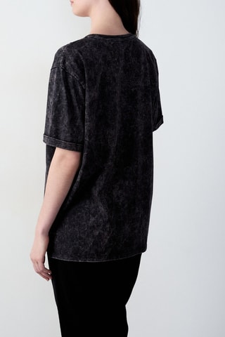 T-shirt oversize Cowboy - Noir chiné