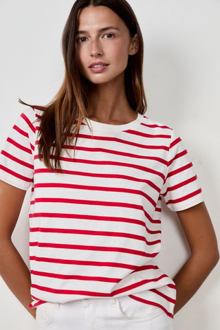 T-shirt Indispensables - Blanc et rouge