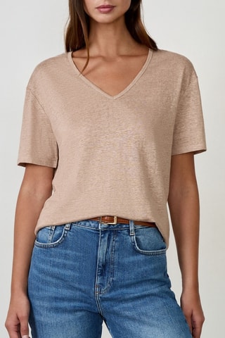 T-shirt en lin - Beige