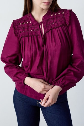 Blouse Capsule Broderie - Bordeaux