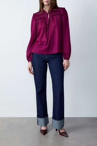 Blouse Capsule Broderie - Bordeaux