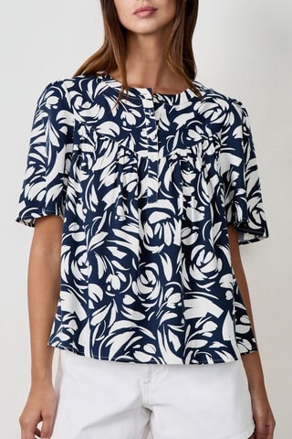 Blouse Capsule - Bleu marine et blanc
