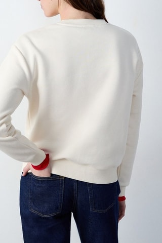 Sweat Boulevard beaumarchais - Ecru et rouge