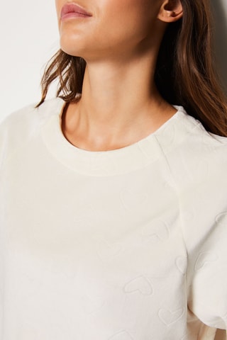Sweat en velours Galie - Ecru
