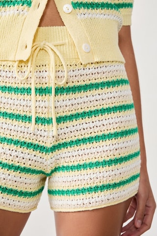 Short Vintage St Tropez - Jaune et vert clair
