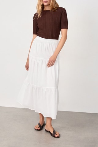 Jupe longue Coastal Cowgirl - Blanc