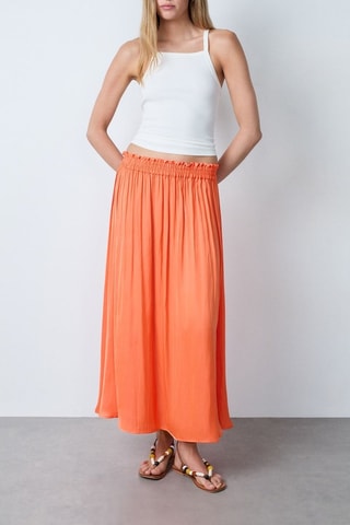 Jupe longue Vintage St Tropez - Orange