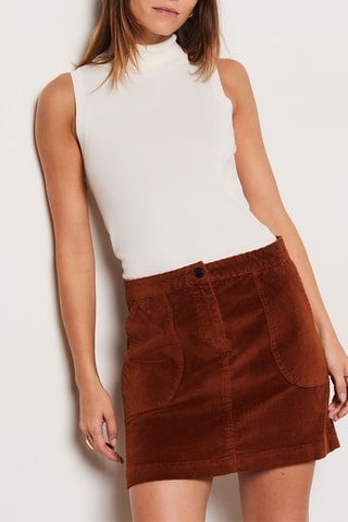 Minijupe en velours Enory - Marron
