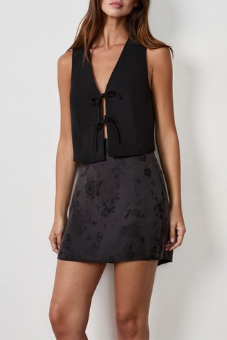 Minijupe French Girl Era - Anthracite et noir