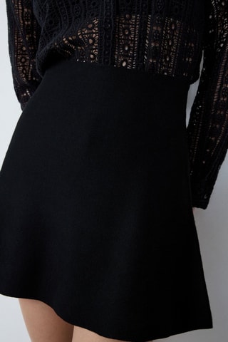Jupe patineuse taille haute Boulevard Beaumarchais - Noir