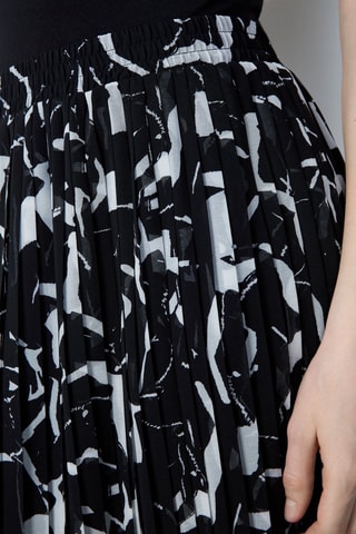 Jupe plissée taille haute Essentiel - Noir