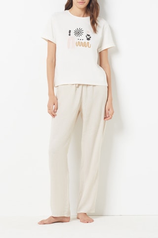 Pantalon de pyjama en lin Zanzibar Beige