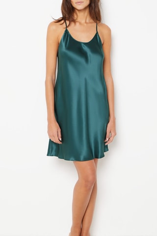 Nuisette en soie Pearly - Vert foncé