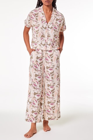 Pantalon wide legs 7/8 Romy Rose pâle