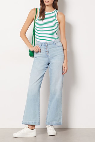 Top - Blanc et vert