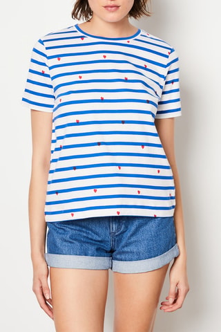 T-shirt - Blanc et bleu