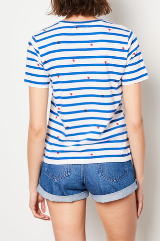 T-shirt - Blanc et bleu