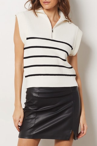 Pull sans manches - Ecru