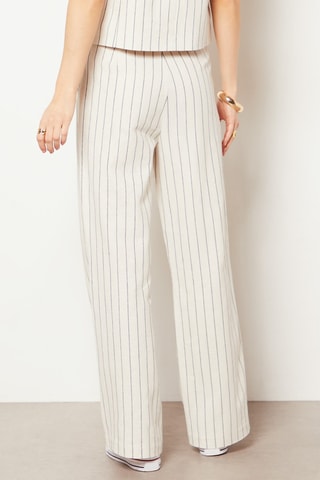 Pantalon en lin - Blanc et noir
