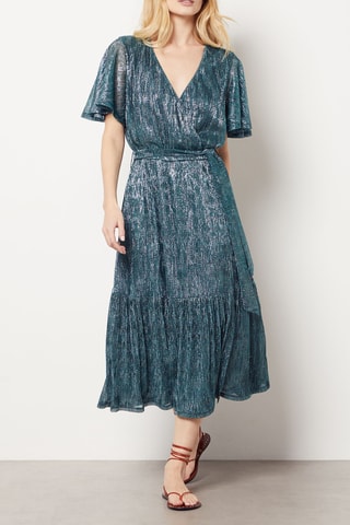 Robe midi - Bleu